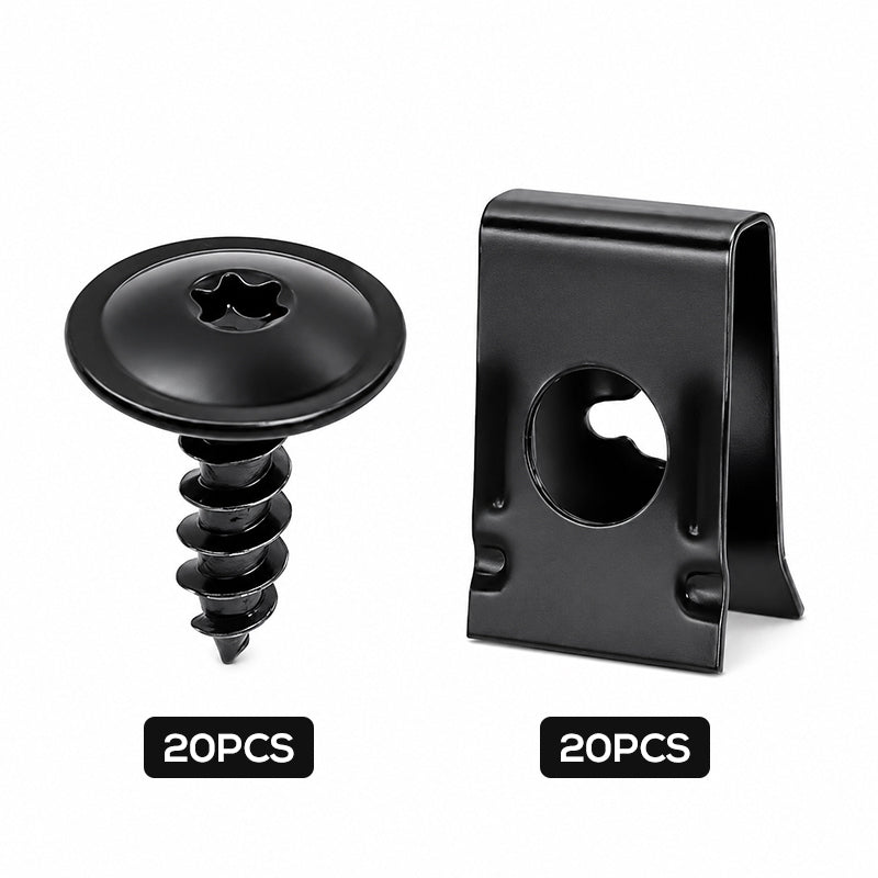 Universele Auto Metalen U-Type Clips en Schroeven Set