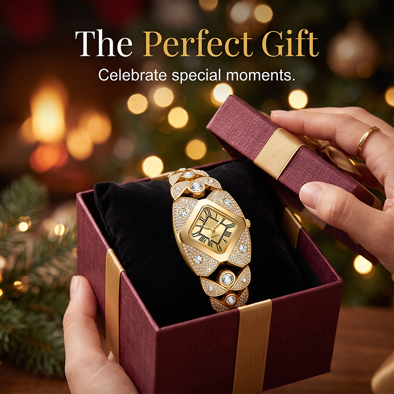 📢📢50% KORTING!! ⏰ Dames Quartz Horloge – Legering – Ruitvormige Wijzerplaat met Strass voor Dames