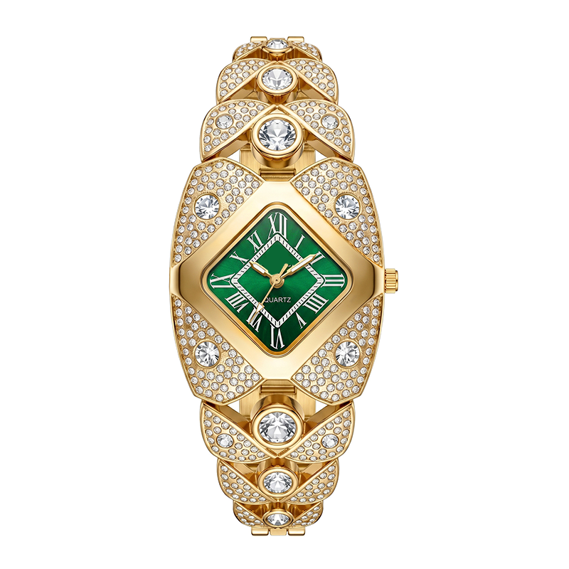 📢📢50% KORTING!! ⏰ Dames Quartz Horloge – Legering – Ruitvormige Wijzerplaat met Strass voor Dames