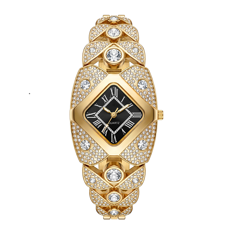 📢📢50% KORTING!! ⏰ Dames Quartz Horloge – Legering – Ruitvormige Wijzerplaat met Strass voor Dames
