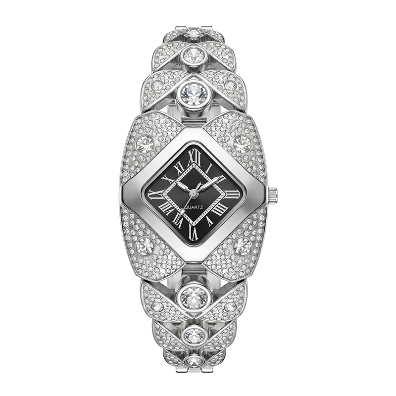 📢📢50% KORTING!! ⏰ Dames Quartz Horloge – Legering – Ruitvormige Wijzerplaat met Strass voor Dames