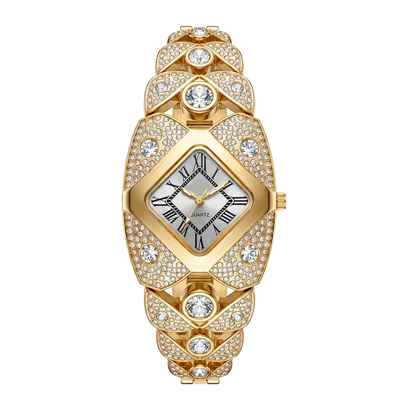 📢📢50% KORTING!! ⏰ Dames Quartz Horloge – Legering – Ruitvormige Wijzerplaat met Strass voor Dames