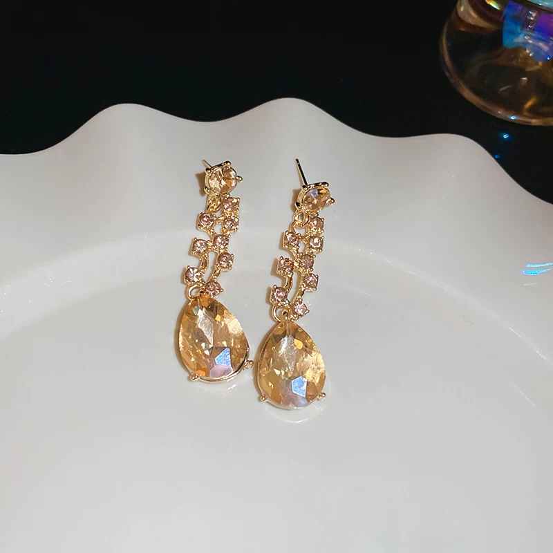 ⏳Tijdelijk 50% korting⏰Elegante Gele Fonkelende Strass Sieraden💎📿