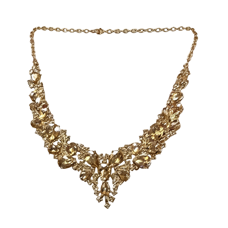 ⏳Tijdelijk 50% korting⏰Elegante Gele Fonkelende Strass Sieraden💎📿