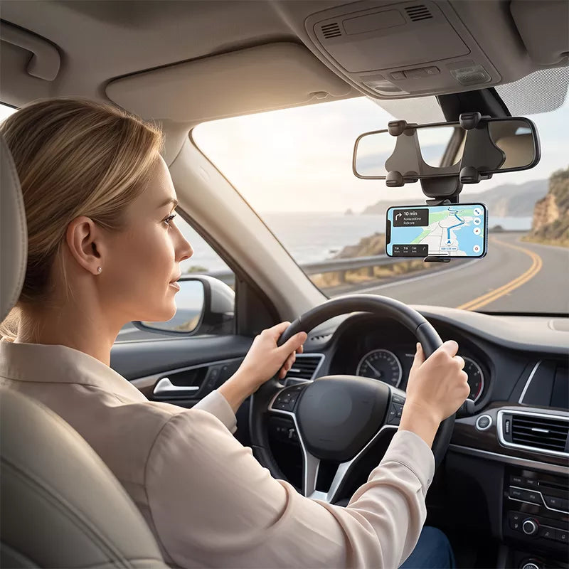🚗 Verstellbare Handyhalterung für den Auto-Innenspiegel