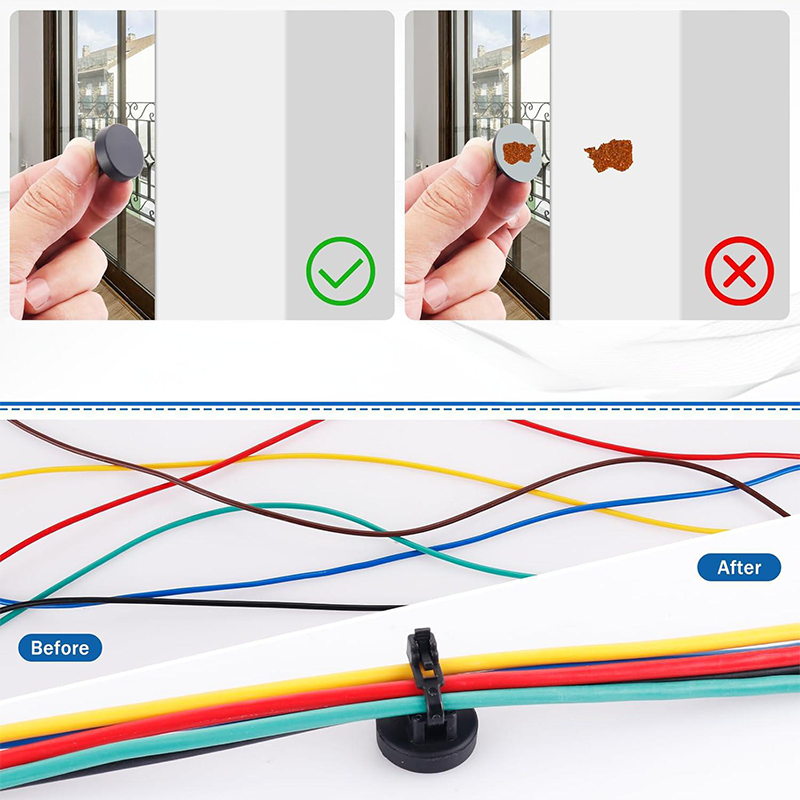 Bevestigingsset met magnetische kabelbinders