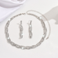 Fonkelende Strass Klauwketting Ketting & Oorbellen Set voor Dames