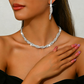 Fonkelende Strass Klauwketting Ketting & Oorbellen Set voor Dames