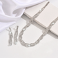 Fonkelende Strass Klauwketting Ketting & Oorbellen Set voor Dames