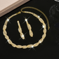 Fonkelende Strass Klauwketting Ketting & Oorbellen Set voor Dames