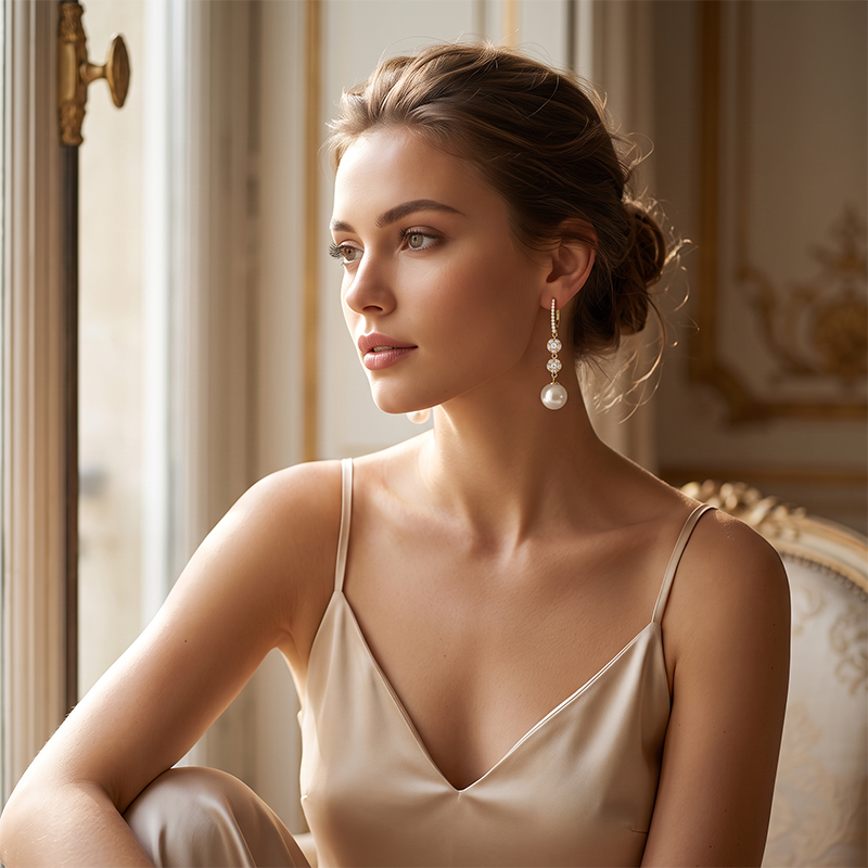 Elegante Parel Druppel Oorbellen