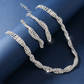 Fonkelende Strass Klauwketting Ketting & Oorbellen Set voor Dames