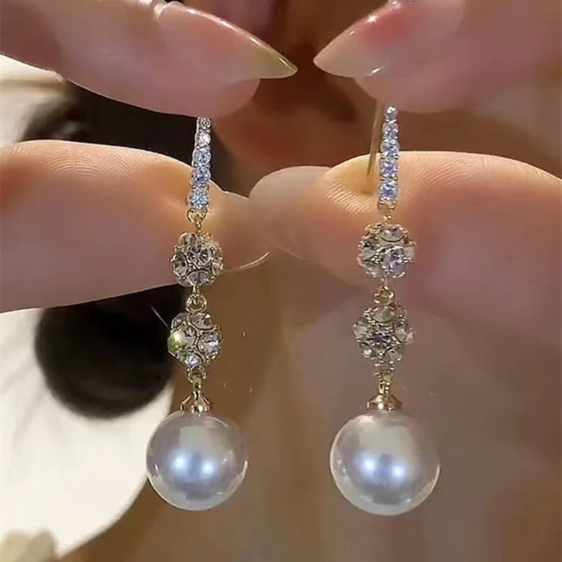 Elegante Parel Druppel Oorbellen