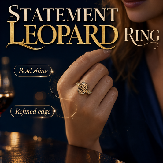 Vintage Luipaardprint Ovale Ring