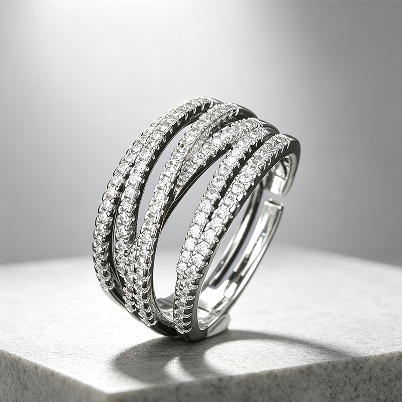 💍 Verstelbare Multi-Band Crossover Ring | 50% Korting – Tijdelijk Aanbod! ✨