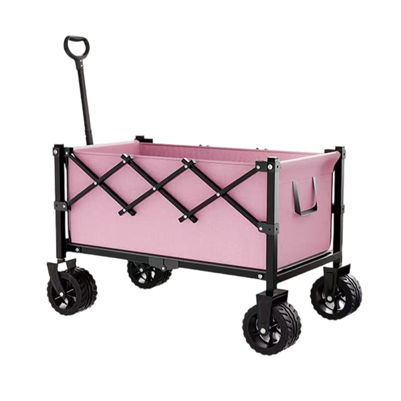 💥【LIMITED TIME 50% OFF】🔥 Zware Opvouwbare Buitenwagen | Verdikt Koolstalen Frame | Draagvermogen 80kg | Alle-Terrein Wiel (6"/7") | 1-Seconde Vouwsysteem | 130L Inhoud | Zwart/Roze