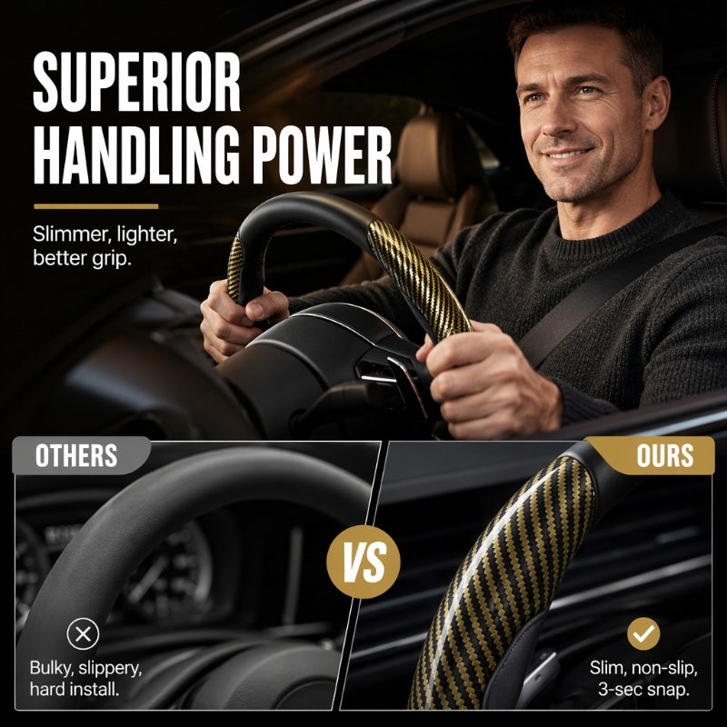 Universal Carbon Fiber Steering Wheel Cover