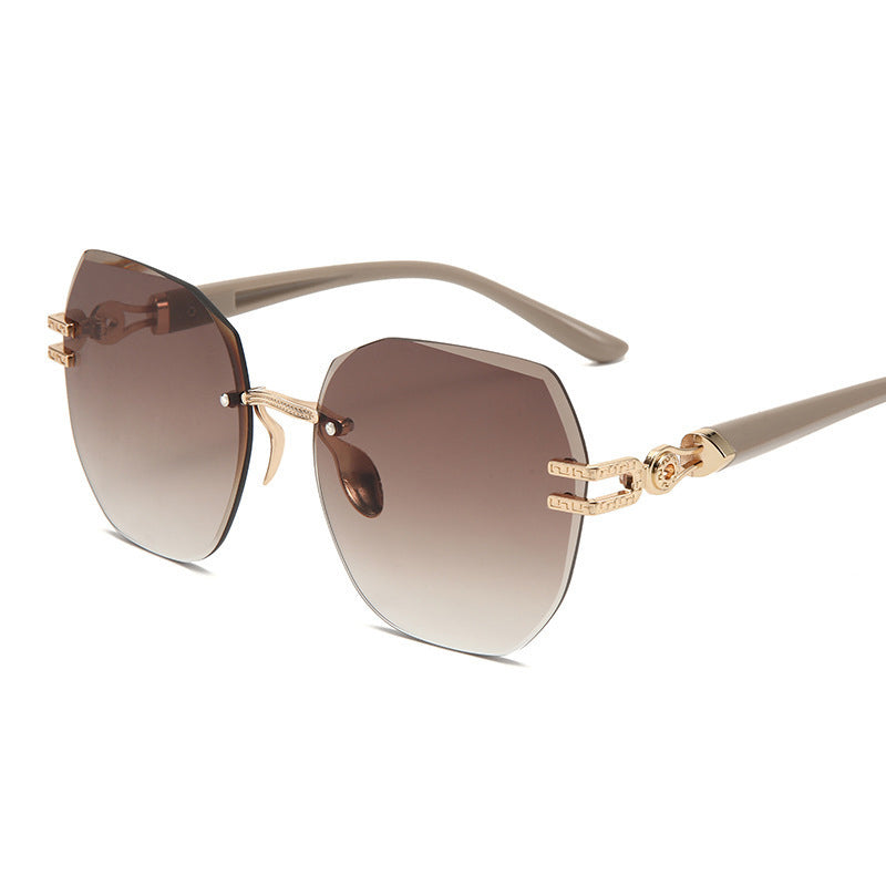 🌬️🕶️ Randloze zonnebril dames – Nauwelijks voelbaar op de neus, hoogwaardige gepolariseerde glazen, het kenmerkende accessoire van de elegante minimalist 🤍🏙️