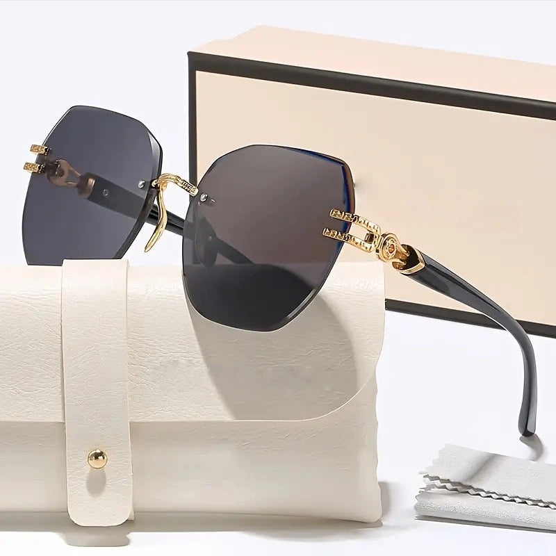 🌬️🕶️ Randloze zonnebril dames – Nauwelijks voelbaar op de neus, hoogwaardige gepolariseerde glazen, het kenmerkende accessoire van de elegante minimalist 🤍🏙️