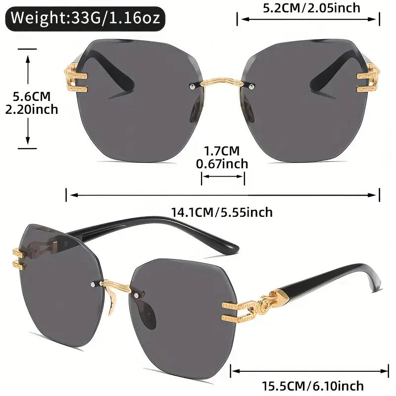 🌬️🕶️ Randloze zonnebril dames – Nauwelijks voelbaar op de neus, hoogwaardige gepolariseerde glazen, het kenmerkende accessoire van de elegante minimalist 🤍🏙️
