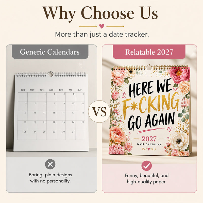 Funny 2027 Wall Calendar Calendar for Women