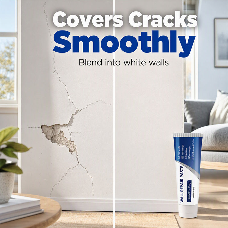 🧱 ZEITLICH BEGRENZT 50 % RABATT 🛠️ Wasserdichte Wand-Reparaturpaste – Füllt Risse & Abplatzungen, Glattes weißes Finish