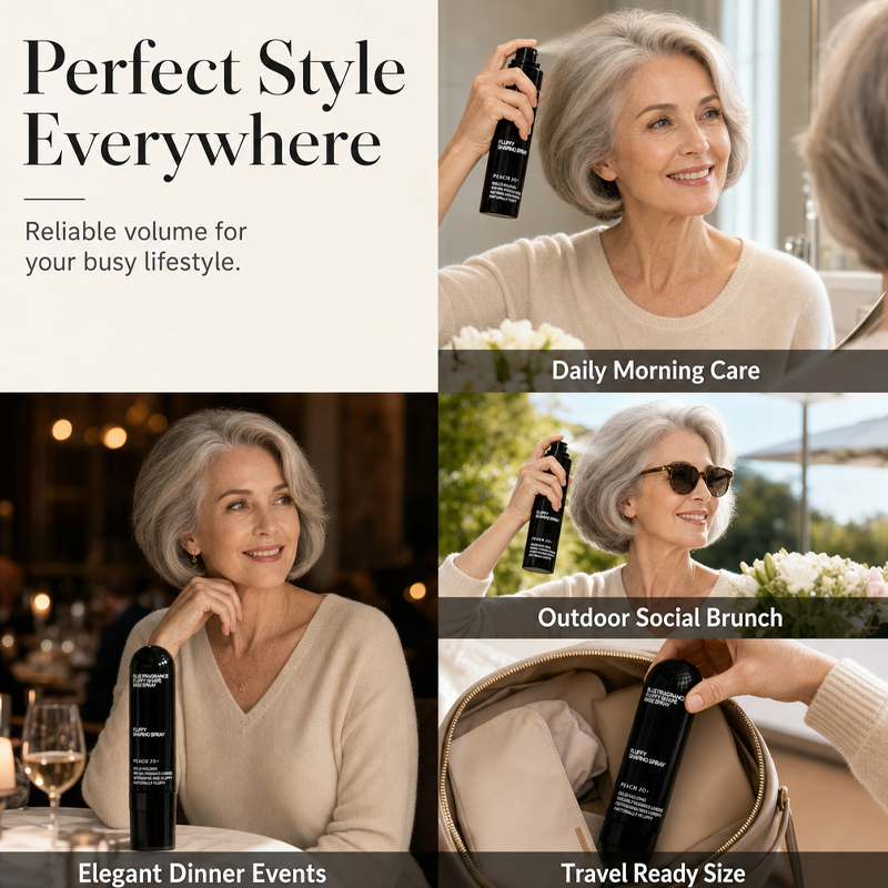 💥【50% OFF】🔥 Volumeversterkende Stylingspray | Voor Dun Haar | Lift van de Wortel | Luchtig Niet Plakkerig | Bestand tegen Vochtigheid | Zachte Perzikgeur | 90ml 💇‍♀️
