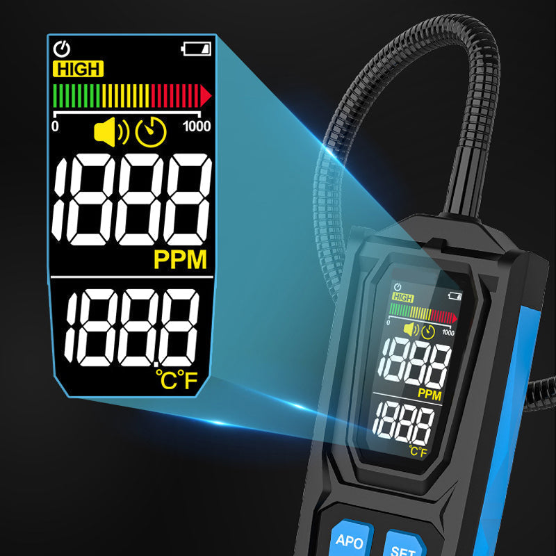 ❄️Zomerfresh 50% Korting!❄️Oplaadbare Halogeen Koelmiddellekdetector – Airco Lekzoeker met Flexibele Sonde, Display en Alarmfunctie
