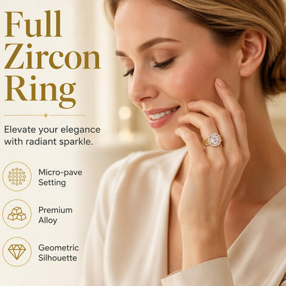 Dames Kubische Zirkonia Halo Ring