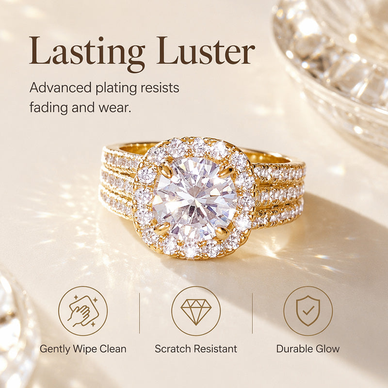 Dames Kubische Zirkonia Halo Ring