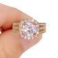 Dames Kubische Zirkonia Halo Ring