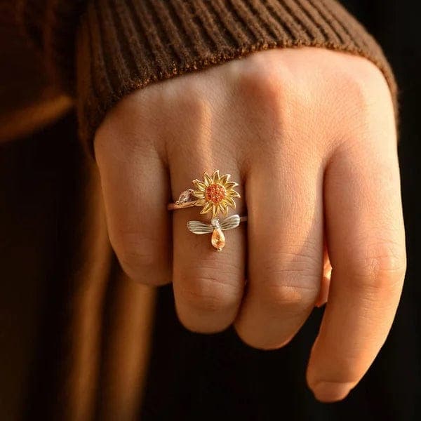 Spinning Sunflower Ring | Kalmerend Effect