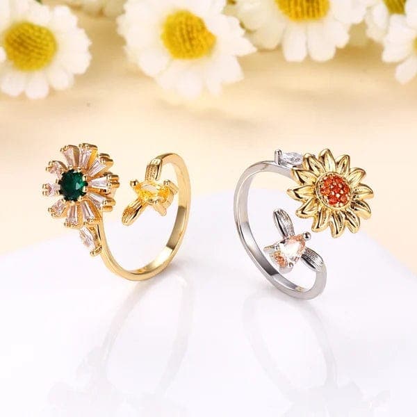 Spinning Sunflower Ring | Kalmerend Effect