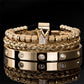 Heren Roestvrij Staal Kroon Armband 3-Delige Set