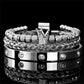 Heren Roestvrij Staal Kroon Armband 3-Delige Set