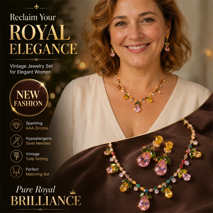 Elegante Tulp Ketting en Oorbellen Set