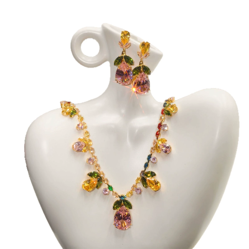 Elegante Tulp Ketting en Oorbellen Set