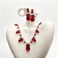 Elegante Tulp Ketting en Oorbellen Set