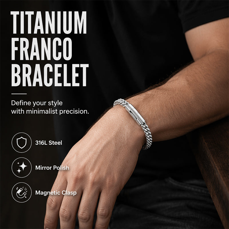Heren Titanium Staal Armband Minimalistisch Hip Hop Ketting