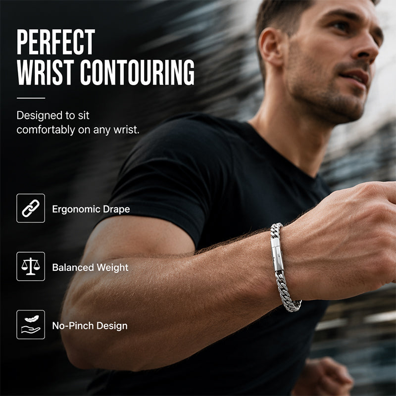 Heren Titanium Staal Armband Minimalistisch Hip Hop Ketting