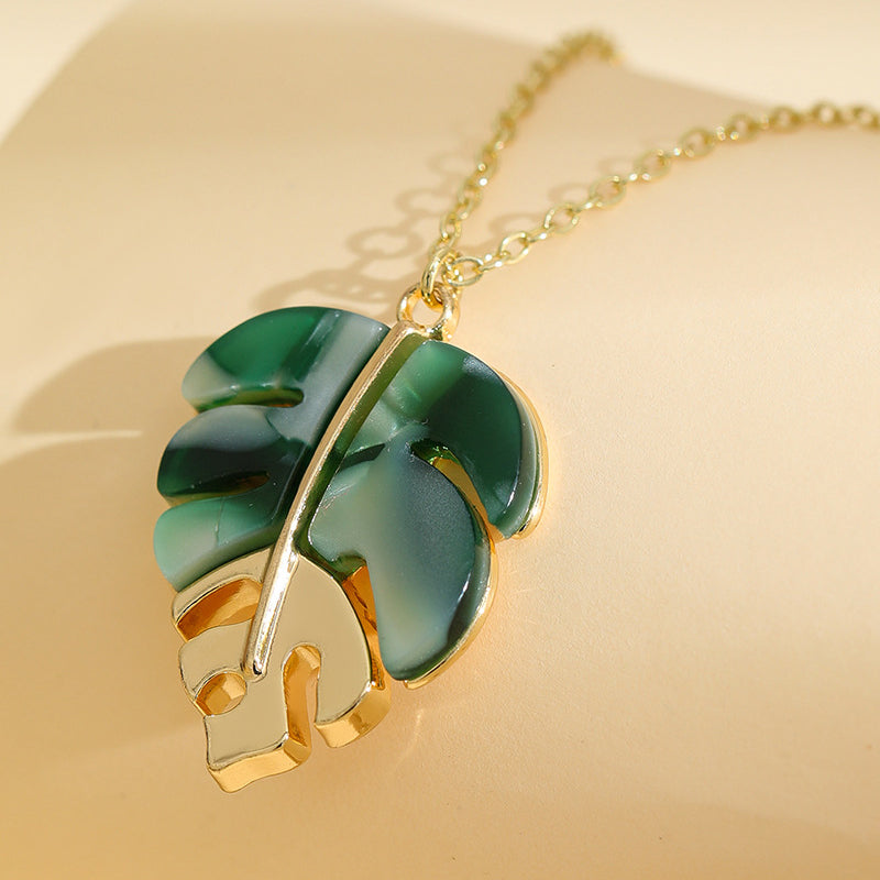 Mode Blad Hanger Ketting
