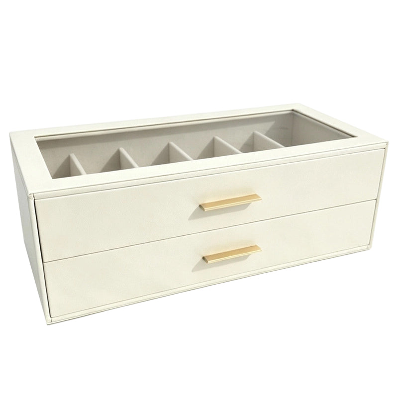 【🕶️ Historischer Tiefstpreis – Nur heute! 】📦 2-stöckige Sonnenbrillen-Aufbewahrungsbox – Transparenter Glasdeckel, staubdicht & platzsparend – Ideal für Brillensammlung & stilvolle Präsentation ✨
