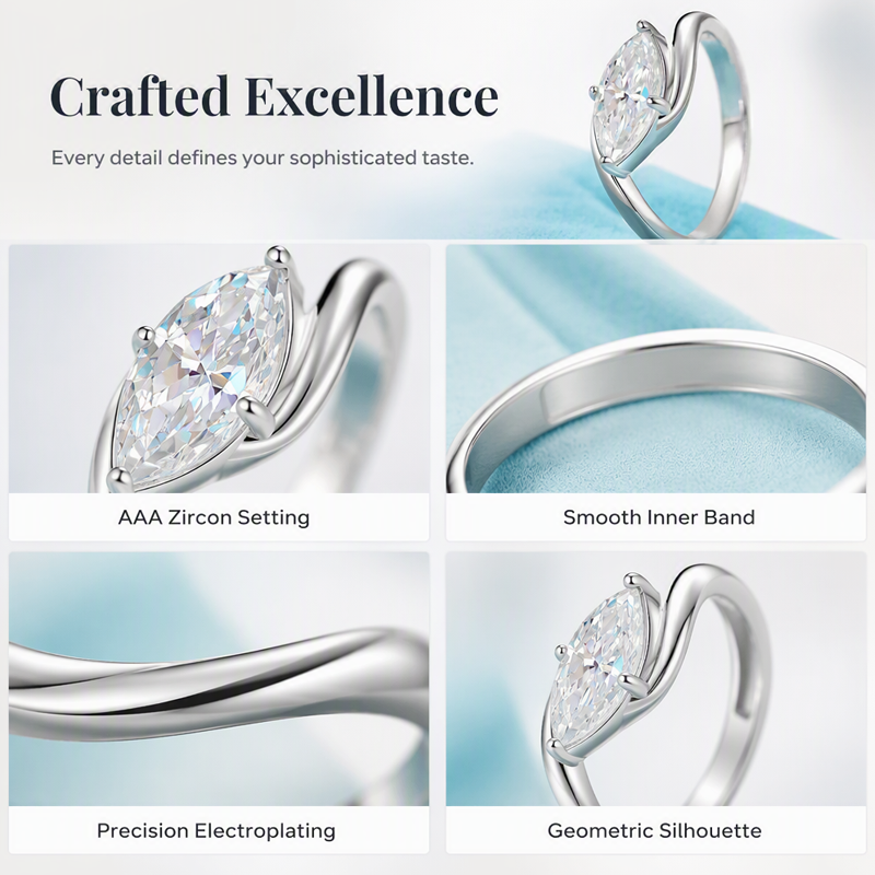 💍 Schitterende marquise-ring
