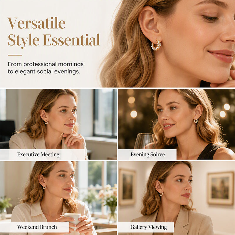 Elegante Schitterende Hoepel Oorbellen voor Dames