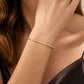 Retro armband met strass-steentjes in goudkleur