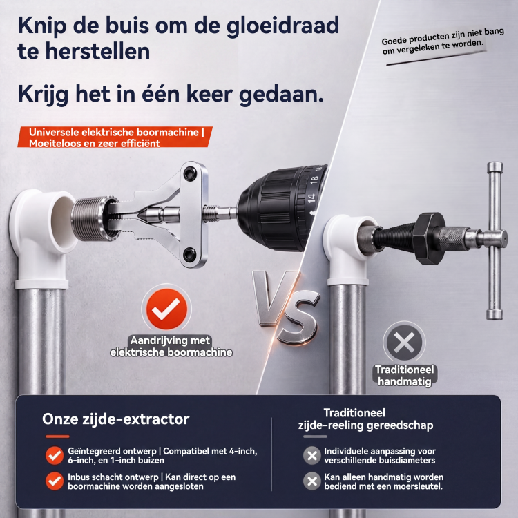 🛠 Gereedschap voor het uittrekken van beschadigde buizen
