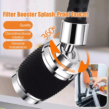 🔥FLASH-UITVERKOOP🔥 360° draaibare kraanbeluchter – 3 straalstanden, drukverhogend, spatwaterdicht – ingebouwd filter, eenvoudige installatie zonder gereedschap! 🚰✨