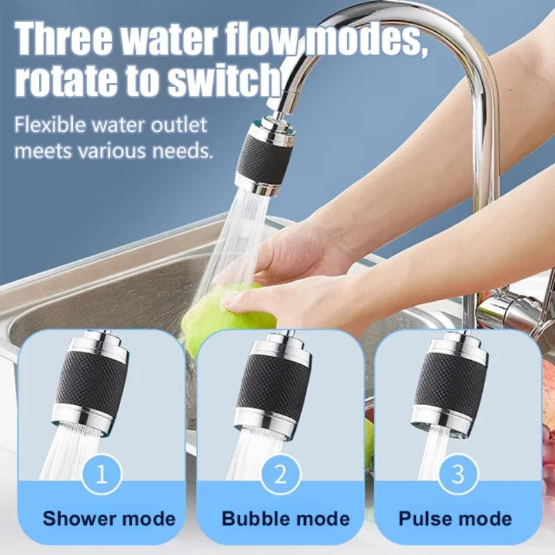 🔥FLASH-UITVERKOOP🔥 360° draaibare kraanbeluchter – 3 straalstanden, drukverhogend, spatwaterdicht – ingebouwd filter, eenvoudige installatie zonder gereedschap! 🚰✨