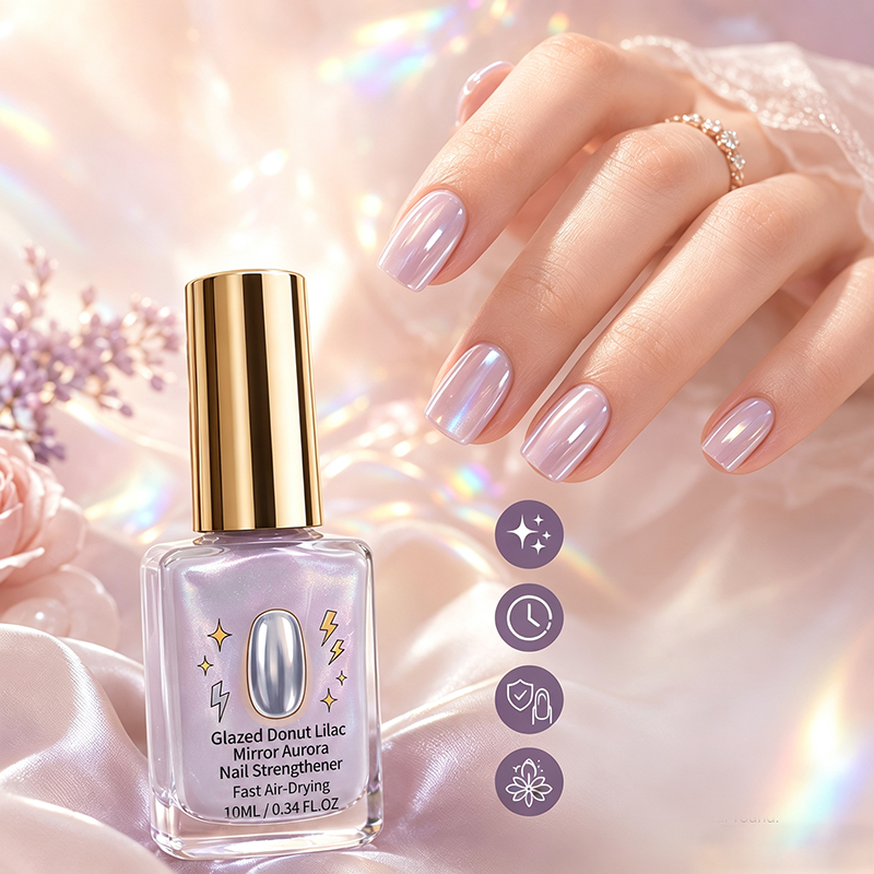 💜 Lila Spiegel Nagelversterker – Glanzend, Veganistisch, Versterkt ✅