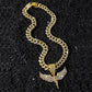Halsketting met sprankelende strass-hanger voor heren